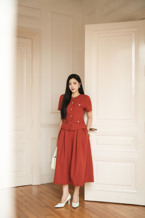 Sixdo Brick Woven Blouse